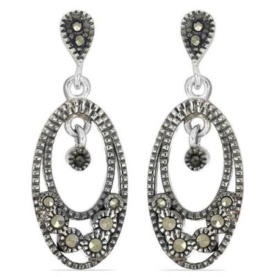 BUY 925 STERLING SILVER AUSTRIAN MARCASITE GEMSTONE EARRINGS